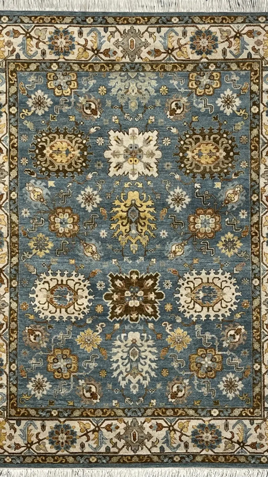 Heritage, 100% Wool Pile, Hand Knotted Rug, Greyish Blue