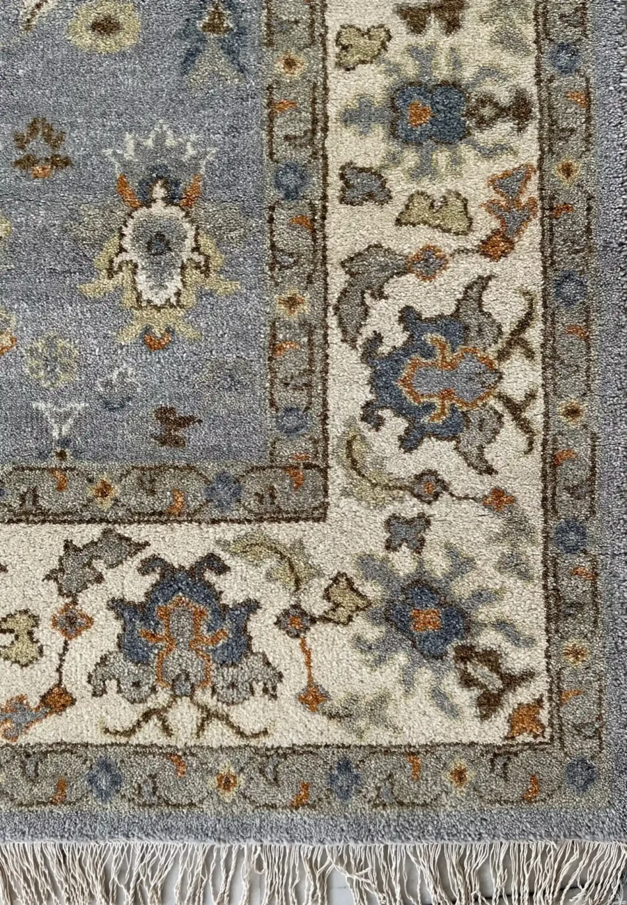 Serene Slate I, 100% Wool Pile, Hand Knotted Rug, Grey - Image 2