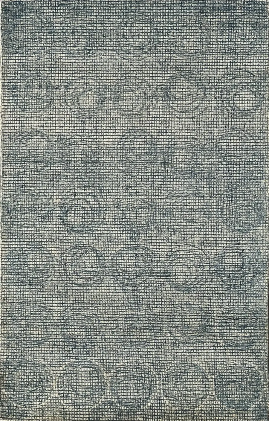 Pixel III, 100% Wool Pile, Hand Tufted Rug, Blue